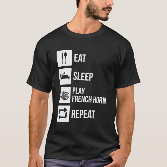T-shirt Instrument Corne française (Devant)