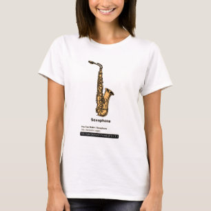 T-shirt Instrument de jazz saxophone