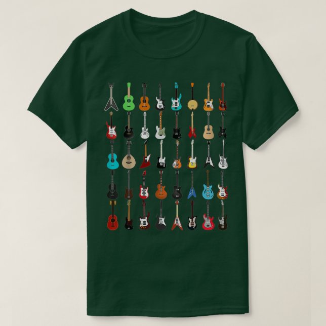 T-shirt Instrument de musique de guitare  (Design devant)