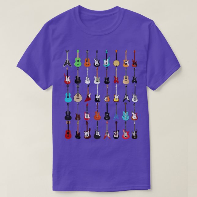 T-shirt Instrument de musique de guitare (Rock N Roll Tee) (Design devant)