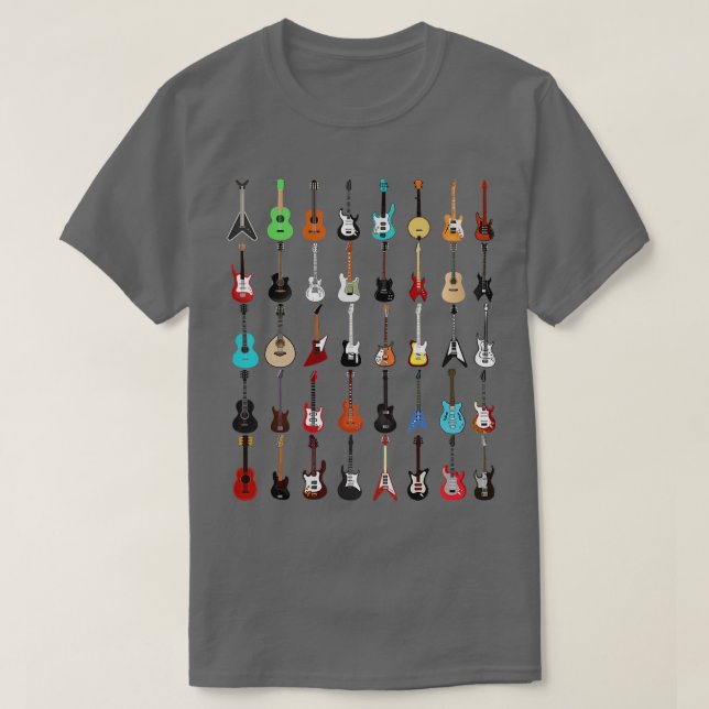 T-shirt Instrument de musique de guitare (Rock N Roll Tee) (Design devant)
