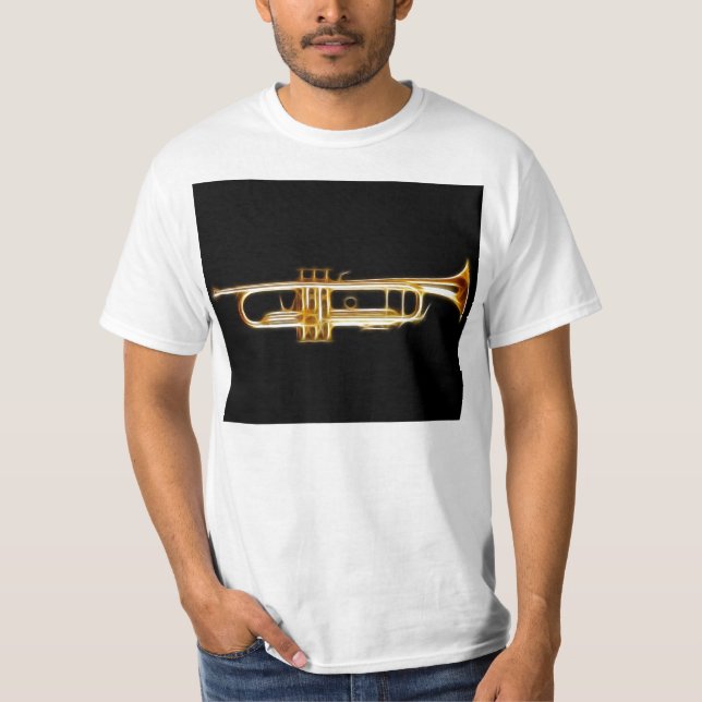 T-shirt Instrument de musique de vent de klaxon en laiton (Devant)