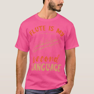 T-shirt Instrument de musique flutiste de langue seconde F