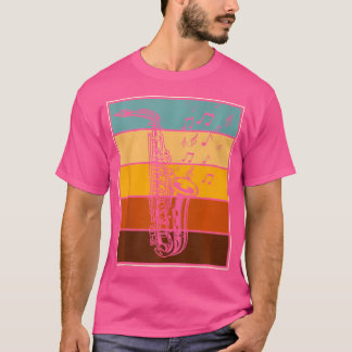 T-shirt Instrument de musique rétro Saxophoniste Jazz Musi