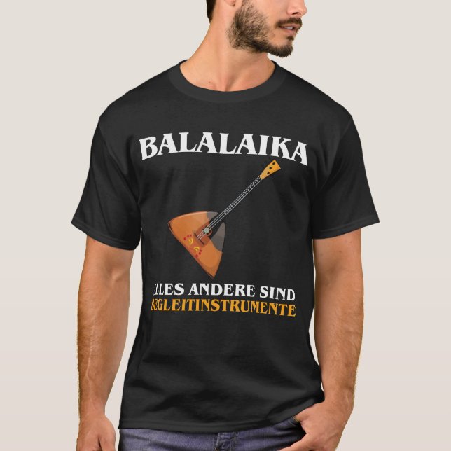 T-shirt instrument de musique rock Balalaika Russie (Devant)