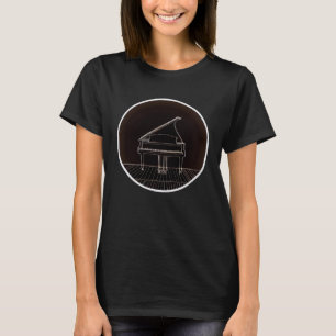 T-shirt Instrument de piano pour piano musicien Clavier Pl