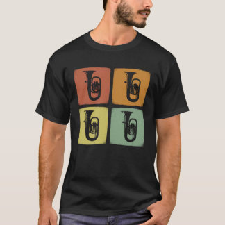 T-shirt Instrument d'orchestre vintage tuba rétro musicien