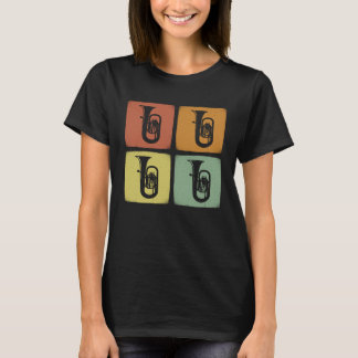 T-shirt Instrument d'orchestre vintage tuba rétro musicien
