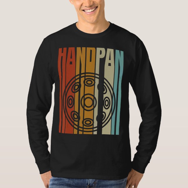 T-shirt Instrument du lecteur de handpan rétro cool (Devant)