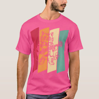 T-shirt Instrument guitariste rétro - Guit acoustique Vint