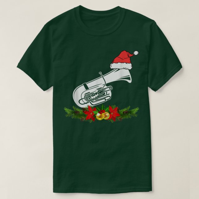 T-shirt Instrument musical de Tuba Christmas  (Design devant)