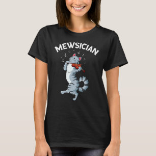 T-shirt Instrument musicien violon de chat musicien de mus