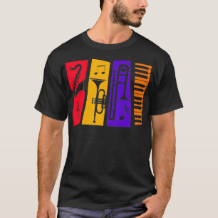 T-shirt Instruments de jazz