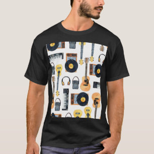 T-shirt Instruments de musique : aquarelle transparente