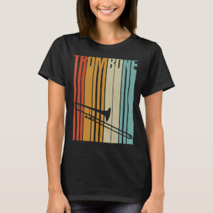 T-shirt Instruments en laiton Cool Retro Trombone