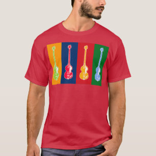 T-SHIRT INSTRUMENTS MUSICAUX SILHOUETTES HOFNER BASES