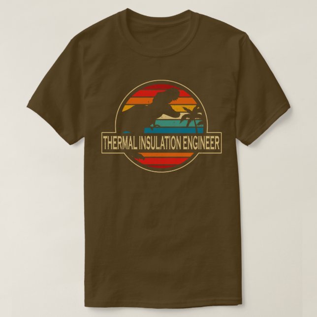 T-shirt Insulation thermique Ingénieur Dinosaur (Design devant)