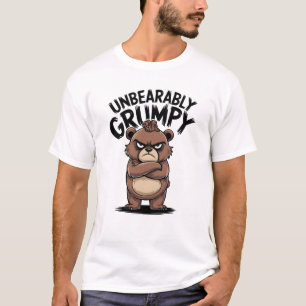 T-shirt "Insupportable Grumpy" Drôle dessin d'ours en colè
