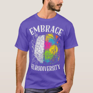 T-shirt Intégrer la Neurodiversité Cerveau Sensibilisation
