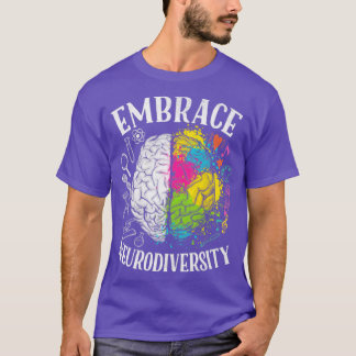 T-shirt Intégrer la Neurodiversité Cerveau Sensibilisation