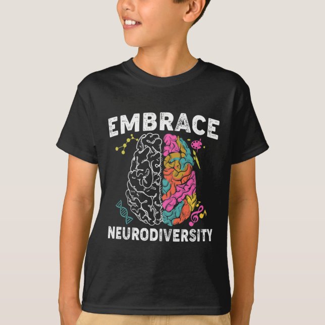 T-shirt Intégrer la Sensibilisation sur l'autisme Neurodiv (Devant)