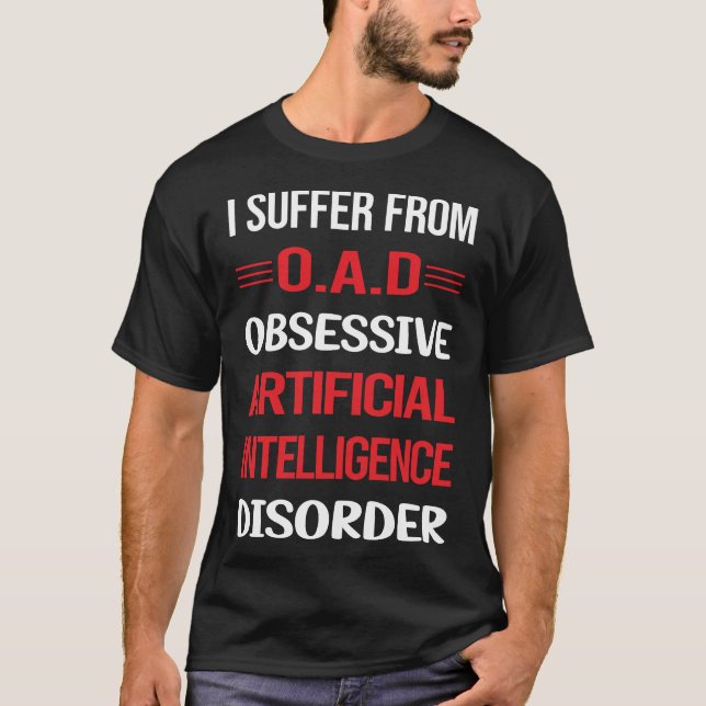 T-shirt Intelligence Artificielle Obsessive AI (Devant)