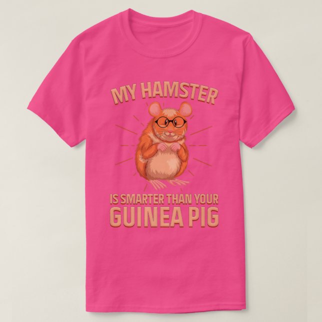 T-shirt Intelligent Mon Hamster Est Plus Intelligent Que V (Design devant)