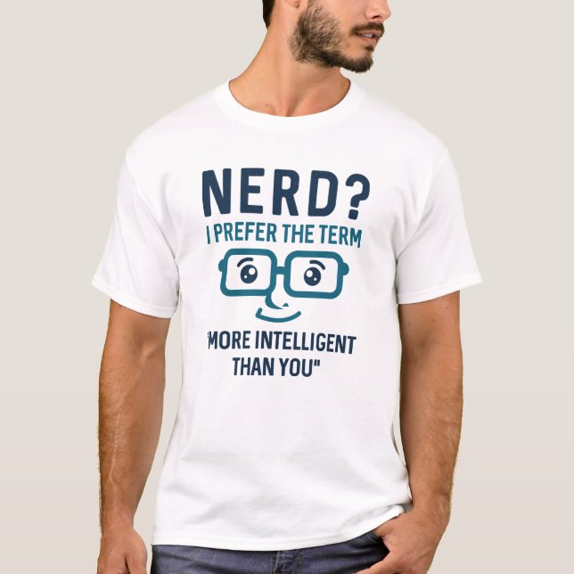 T-shirt Intelligent nerd (Devant)