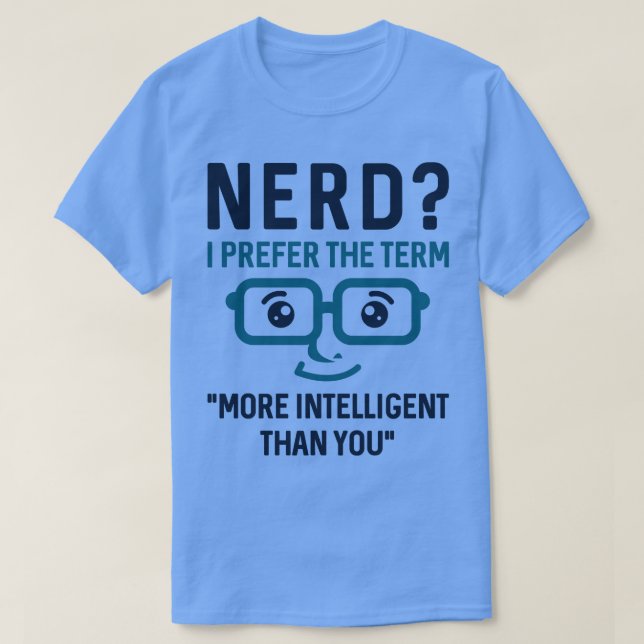 T-shirt Intelligent nerd 2 (Design devant)