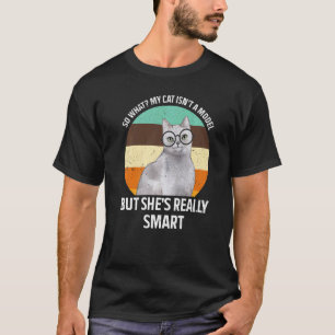 T-shirt Intelligent Rétro Vintage Ma Chatte N'est Pas un M