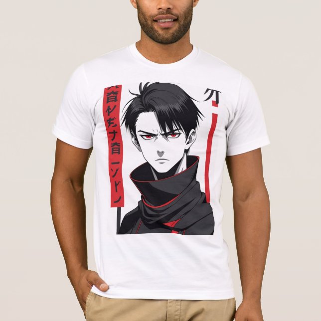 T-shirt intense Anime Hero Vector (Devant)