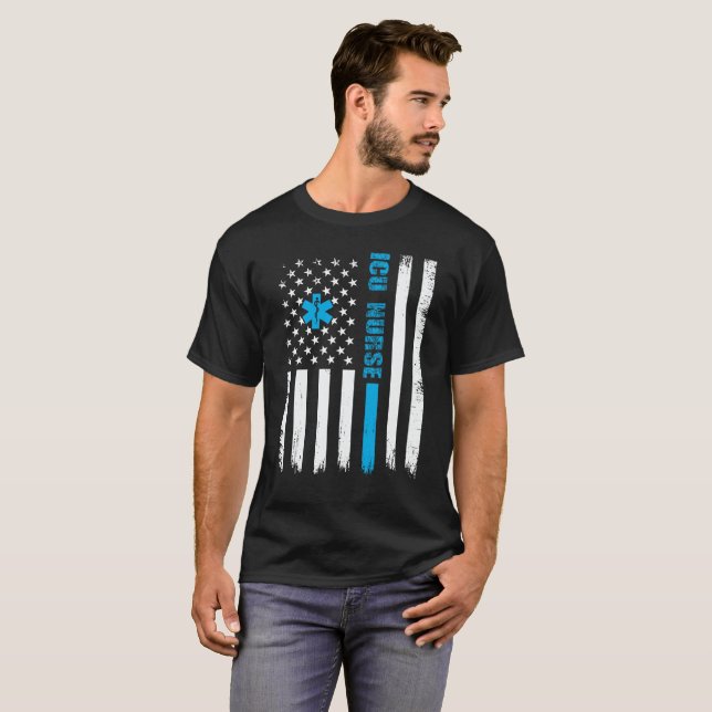 T-shirt Intensive Care Unit Nurse Typography (Devant entier)