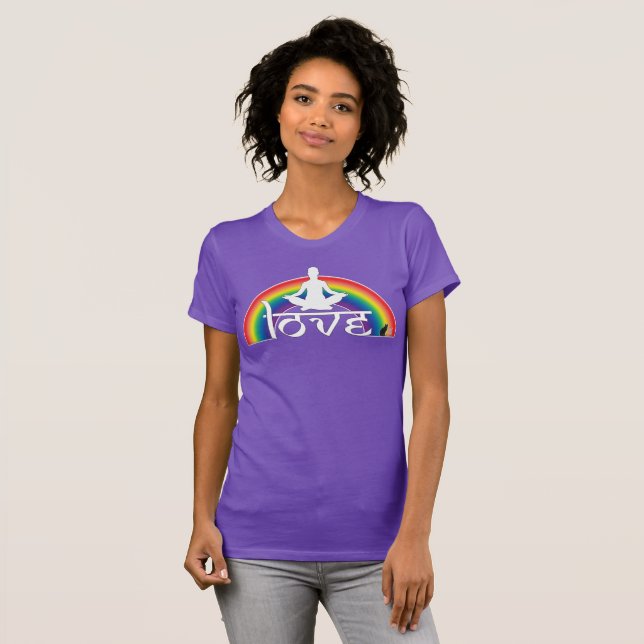 T-shirt Intentions de l'arc-en-ciel d'amour (Devant entier)