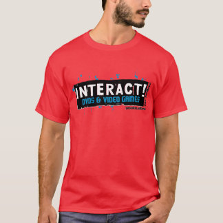 T-shirt Interactif ! Blanc au-dessus de turquoise