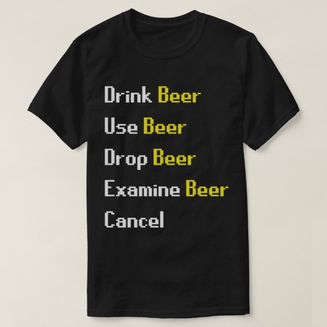 T-shirt Interaction de la bière Runescape (Design devant)