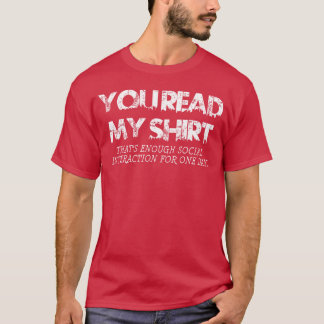 T-shirt Interaction sociale Nouveauté Sarcastique SOMBRE d