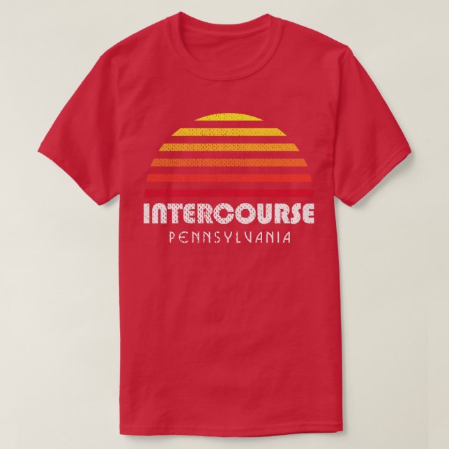 T-shirt Intercourse PA Pennsylvanie I Intercourse cardiaqu (Design devant)