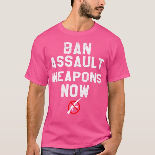 T-shirt Interdire l'attaque des armes maintenant la marche (Devant)