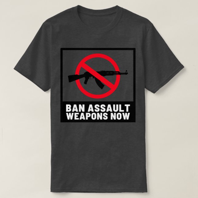 T-shirt Interdire les armes d'assaut maintenant 10 (Design devant)