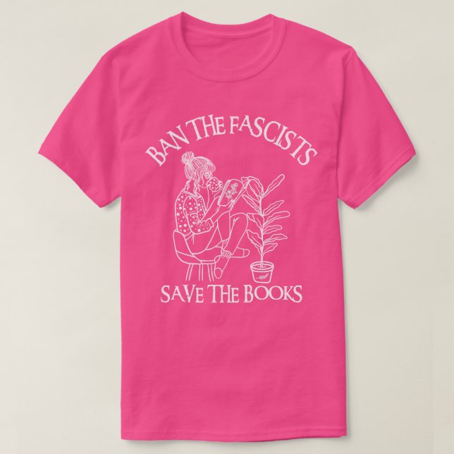 T-shirt Interdire Les Fascistes Sauver Les Livres 8 (Design devant)