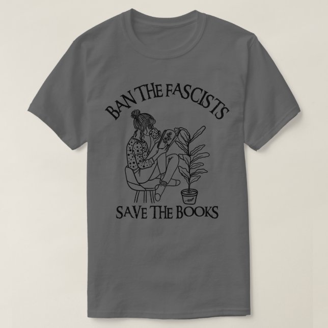 T-shirt Interdire Les Fascistes Sauver Les Livres 9 (Design devant)