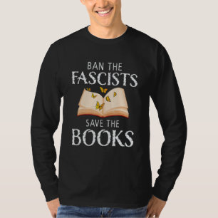 T-shirt Interdire les fascistes Sauver les livres Ver bib