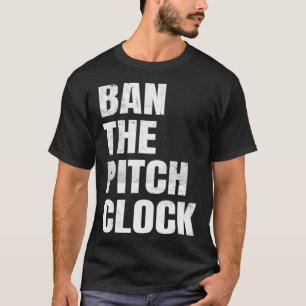 T-shirt Interdire l'horloge de Pitch au Baseball