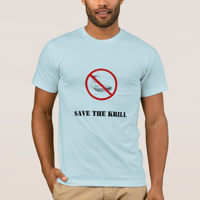 T-shirt interdisez la baleine, sauvez Krill (Devant)