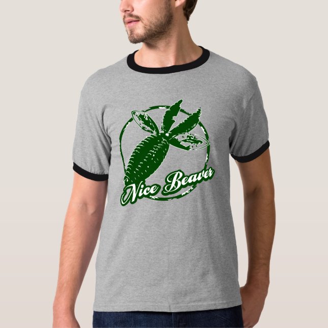 T-shirt intéressant de castor (Devant)