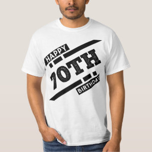 T-shirt Intéressant joyeux 70e anniversaire de typographie