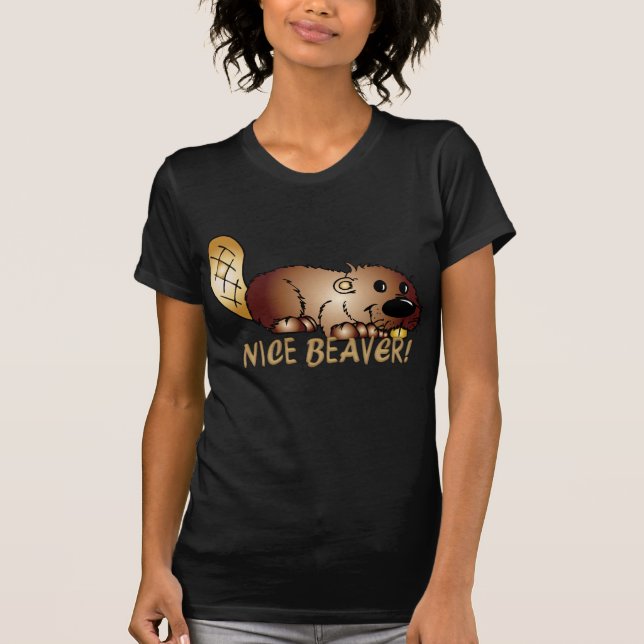T-shirt intéressant T drôle, castor mignon de (Devant)