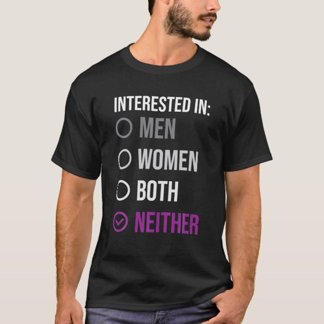 T-shirt Intéressé Par Ni Drôle Demi Ace Asexuality (Devant)