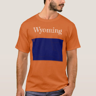 T-shirt Interétats du Wyoming [Conception bleue de la Mari