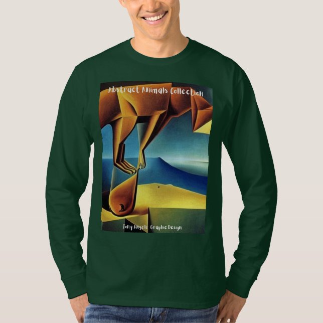 T-shirt Intérieur avec animaux abstraits (Devant)